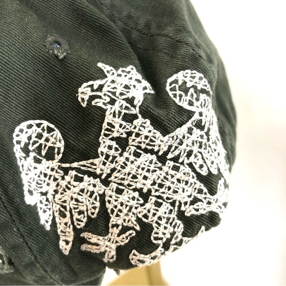 Leader Croix de Lorraine Distressed Green Baseball Cap - Picture 8 of 14